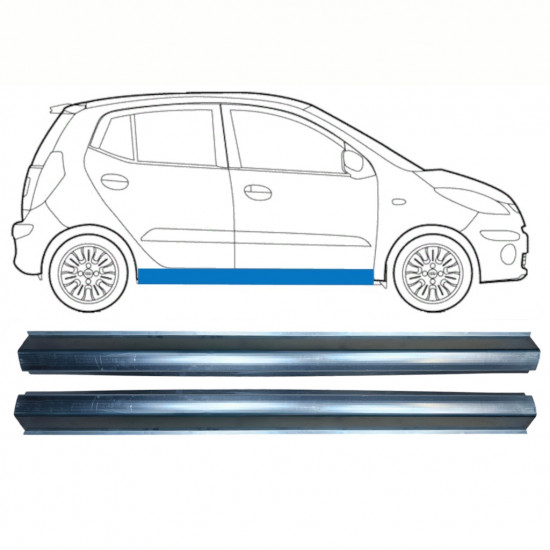 Sill repair panel for Hyundai I10 2008-2013 / Left = Right (symmetrical) / Set 10237