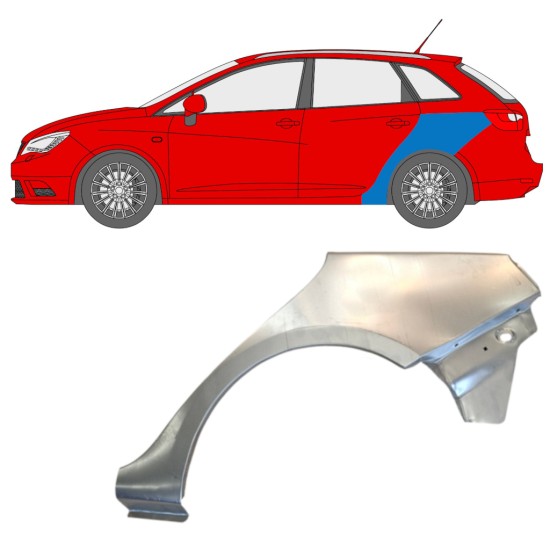 Rear wing repair panel for Seat Ibiza 2008-2017 / Left / COMBI 14608