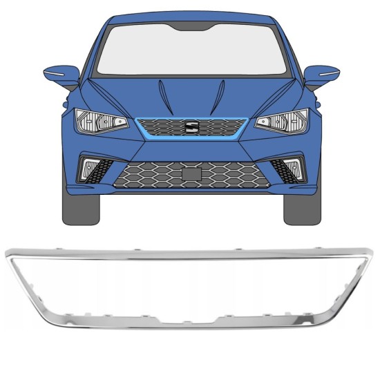 Radiator grille frame for Seat Ibiza 2017- 16210