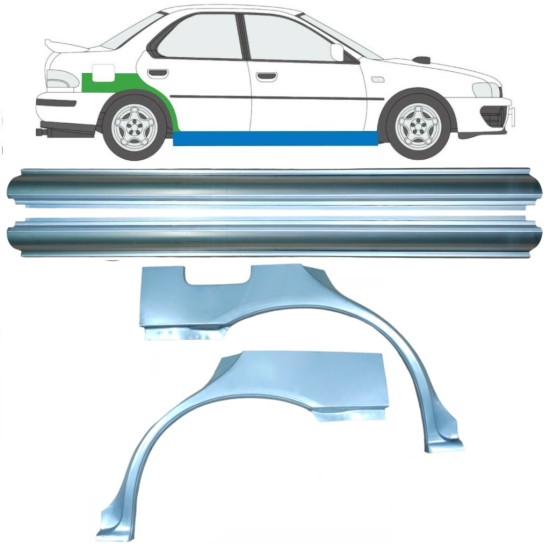 Sill and rear wing repair panel for Subaru Impreza GC GF 1992-2000 / Left+Right / Set 10667
