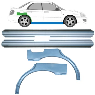 Sill and rear wing repair panel for Subaru Impreza GD GG 2000-2007 / Left+Right / Set 10666