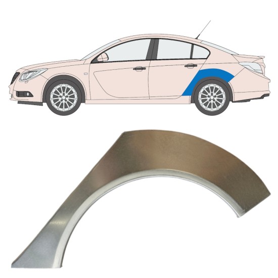 Rear wing repair panel for Opel Insignia 2008-2017 / Left 15044