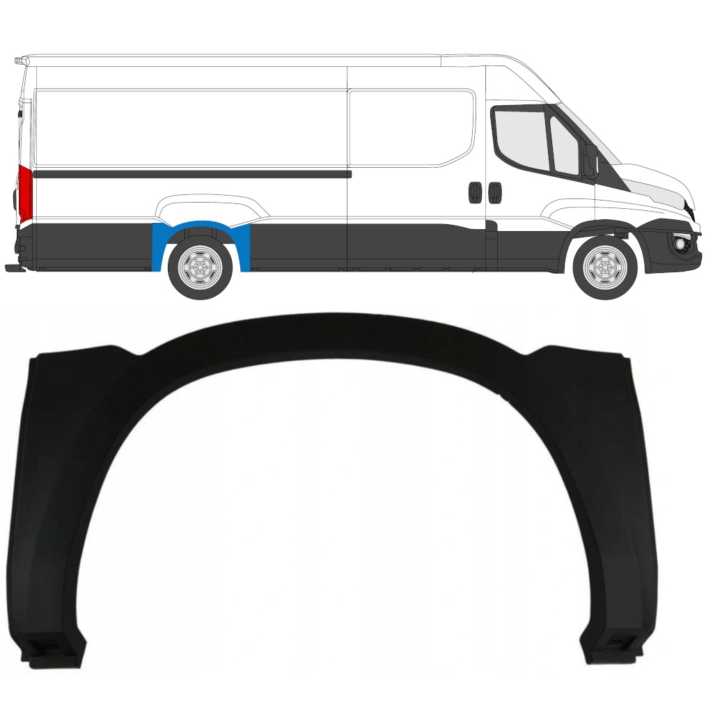 IVECO DAILY 2014- REAR ARCH MOULDING TRIM PANEL / RIGHT=LEFT