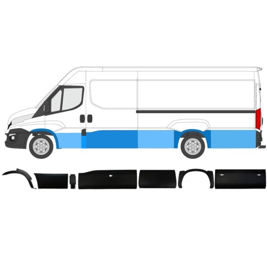 Set of side trims for Iveco Daily 2014-2019 / Left / 11982