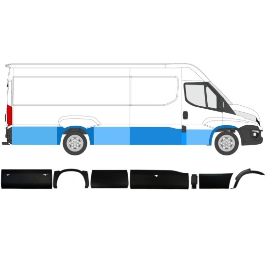 Set of side trims for Iveco Daily 2014-2019 / Right / 11981