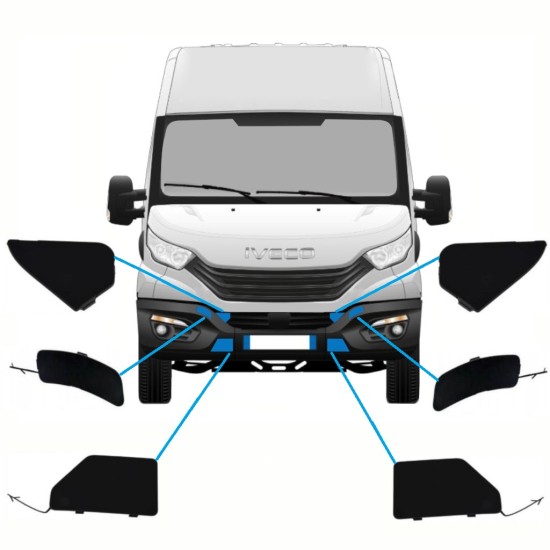 Front bumper tow hook for Iveco Daily 2014-2016 / Set 10292