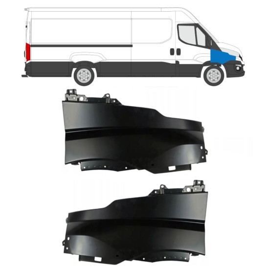 Front wing for Iveco Daily 2014-2019 / Left+Right / Set 16156