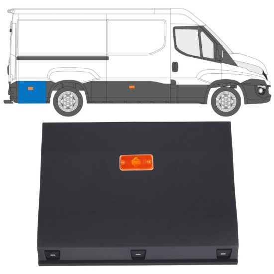 Rear side trim behind the wheel with lamp for Iveco Daily 2014-2019 / Left = Right (symmetrical) / Set 16763