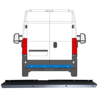 Rear bumper with PDC for Peugeot Boxer 2006-2018 16926