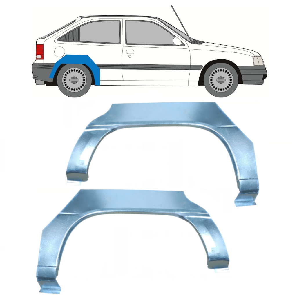 Opel Kadett  (E) Estate 1984 - 1994 Aero Flat Wiper Blades main image 1