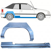 Sill and rear wing repair panel for Opel Kadett E 1987-1993  CABRIO / Right / Set 12583