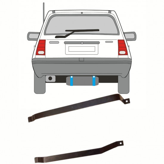 OPEL KADETT E 1984-1993 FUEL TANK STRAPS