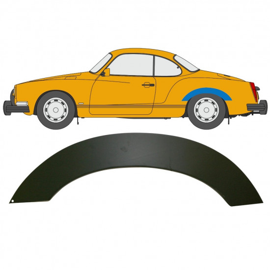 VW Karman Ghia 1955-1974 Rear wheel arch / Left