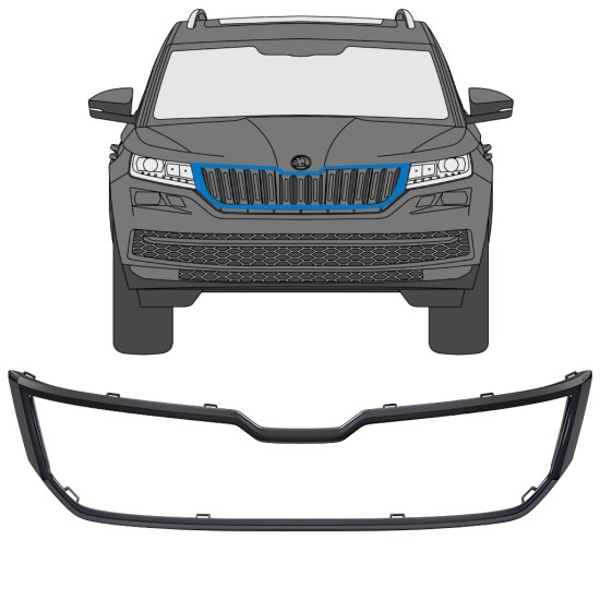 Radiator grille frame for Skoda Kodiaq 2016-2021 16204