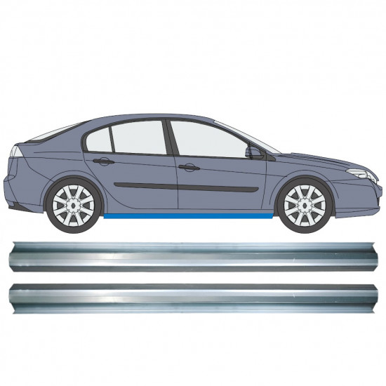 Sill repair panel for Renault Laguna III 2008-2015 / Left = Right (symmetrical) / Set 10556