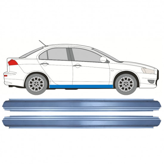 Sill repair panel for Mitsubishi Lancer 2007- / Left = Right (symmetrical) / Set 10489