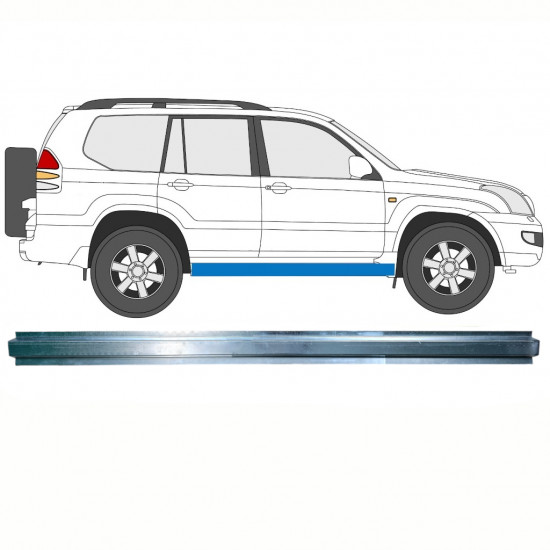 Inner sill repair panel for Toyota Land Cruiser 2003-2010 / Left = Right (symmetrical) 8371