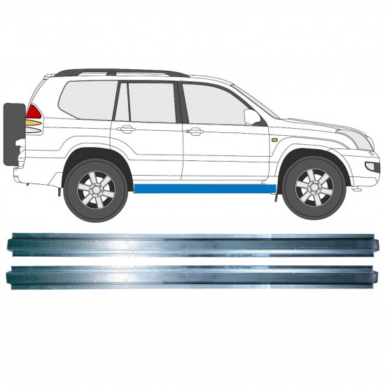 Inner sill repair panel for Toyota Land Cruiser 2003-2010 / Left = Right (symmetrical) / Set 10082