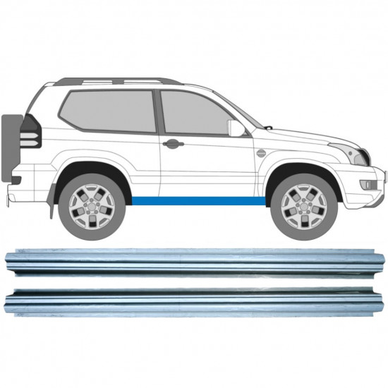 Sill repair panel for Toyota Land Cruiser 2003-2010 / Left = Right (symmetrical) / Set 10277