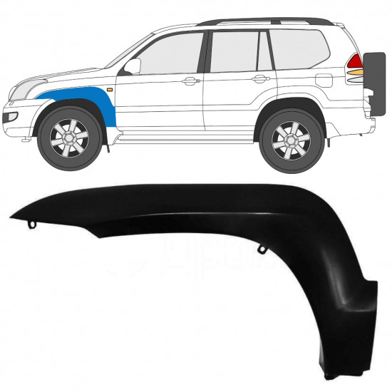Front wing trim for Toyota Land Cruiser J120 2003-2010 / Left 12953