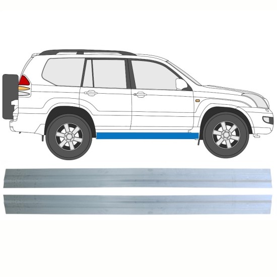 Inner sill repair panel for Toyota Land Cruiser J120 2003-2010 / Left+Right / Set 16131