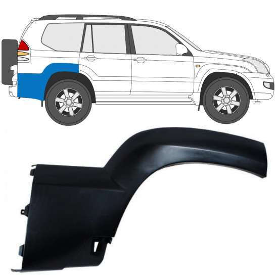 Rear wing side trim for Toyota Land Cruiser J120 2003-2010 / Right 12954