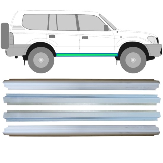 Inner and outer sill repair panel for Toyota Land Cruiser J90 1996-2002 / Left+Right / Set 14854