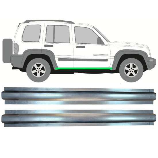 Inner sill repair panel for Jeep Liberty 2001-2008 / Left = Right (symmetrical) / Set 11493