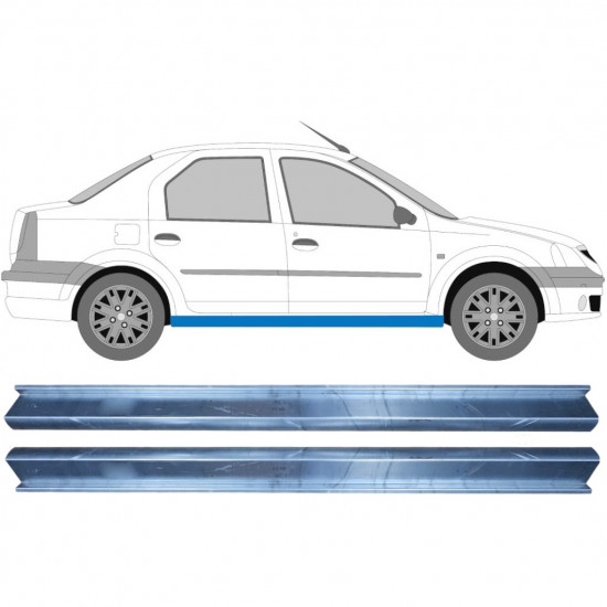 Sill repair panel for Dacia Logan 2004-2009 / Set 11345