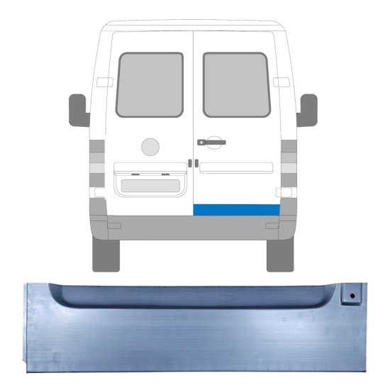 Rear door repair panel for Volkswagen LT 1996-2005 / Right 16593