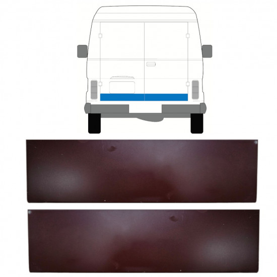 Rear door repair panel for Volkswagen LT 1975-1996 / Left = Right (symmetrical) / Set 9870