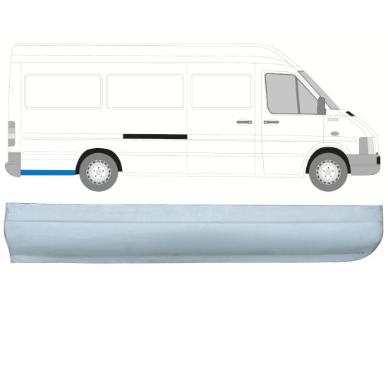 Lower rear wing repair panel for Volkswagen LT 1996-2005 / Right 13832