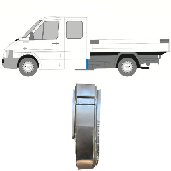 Rear corner repair panel for Volkswagen LT 1996-2005 / Left 16595