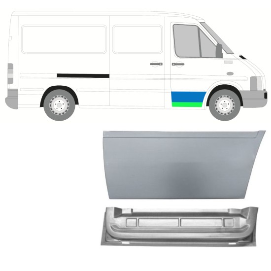 Front door repair panel for Volkswagen LT 1996-2005 / Right / Set 16557