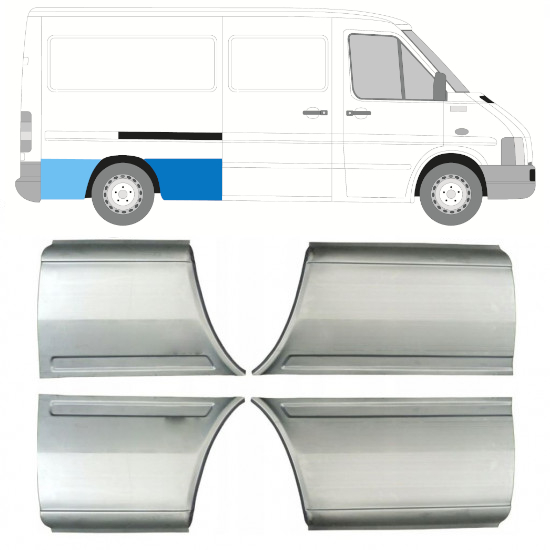 Rear wing repair panel for Volkswagen LT 1996-2005 / Left+Right / Set 14027