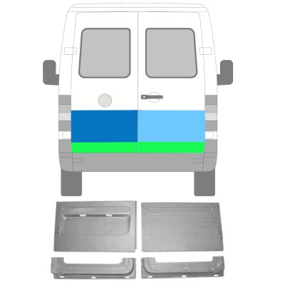 Rear door repair panel for Volkswagen LT 1996-2005 / Left+Right / Set 16586