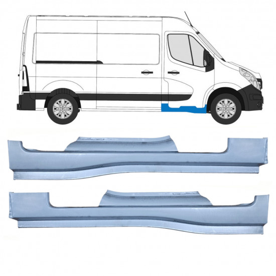 Front door sill repair panel for Renault Master 2010- / Left+Right / Set 10794