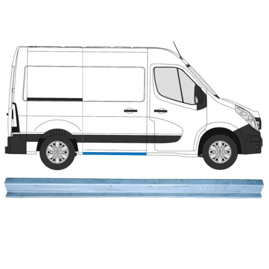 Sliding door sill repair panel for Nissan NV400 2010- / Right 15711