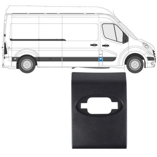 Front side trim with opening for Opel Movano 2010-2021 / Right 15298