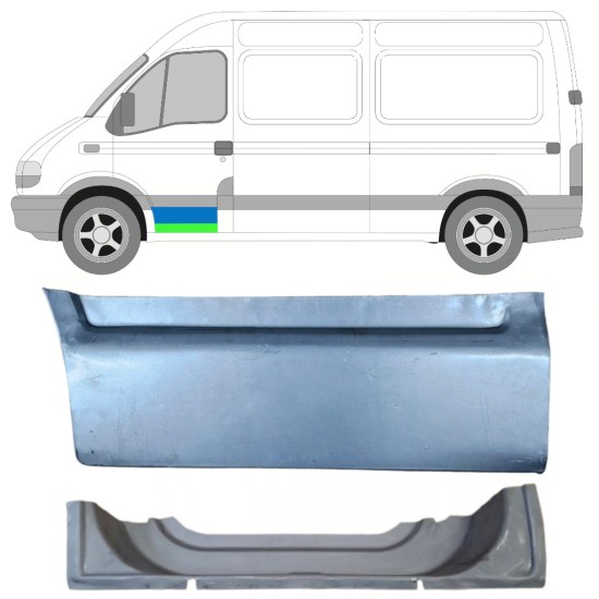 Inner and outer front door repair panel for Nissan Interstar 2002-2010 / Left 16881