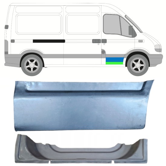 Inner and outer front door repair panel for Nissan Interstar 2002-2010 / Right 16879