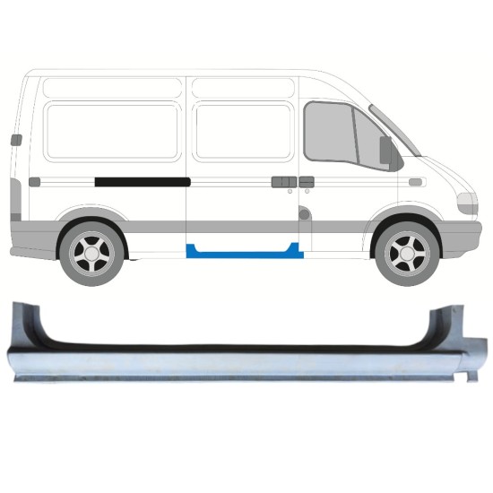Sliding door sill repair panel for Opel Movano 1998-2010 / Right 15329