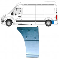 Rear fender repair panel behind the wheel for Renault Master 2010- / Left 12853