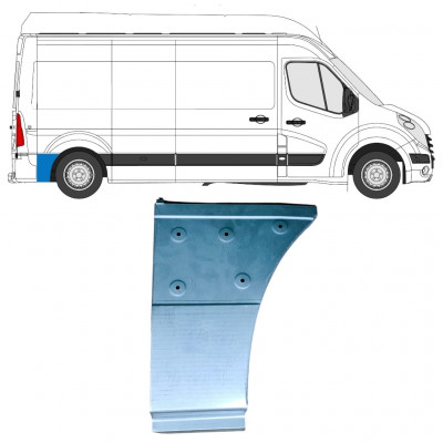 Rear fender repair panel behind the wheel for Nissan NV400 2010- / Right 15700
