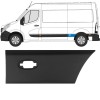 Rear wing side trim with lamp