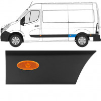 Rear wing side trim with lamp for Renault Master 2010- / L2 / Left /  10933