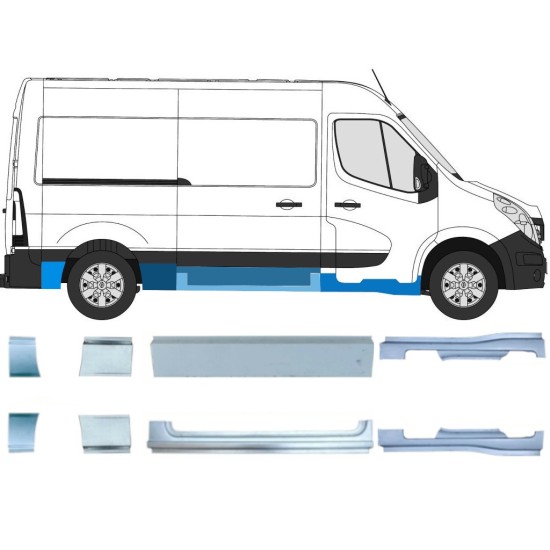 Repair panel set for Nissan NV400 2010- / Left+Right 15723
