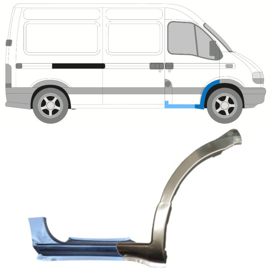 Sill and front wing repair panel for Opel Movano 1998-2010 / Right 15370