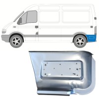 Rear fender repair panel behind the wheel for Opel Movano 1998-2010 / Left 15323