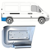 Rear fender repair panel behind the wheel for Renault Master 1998-2010 / Right 14877